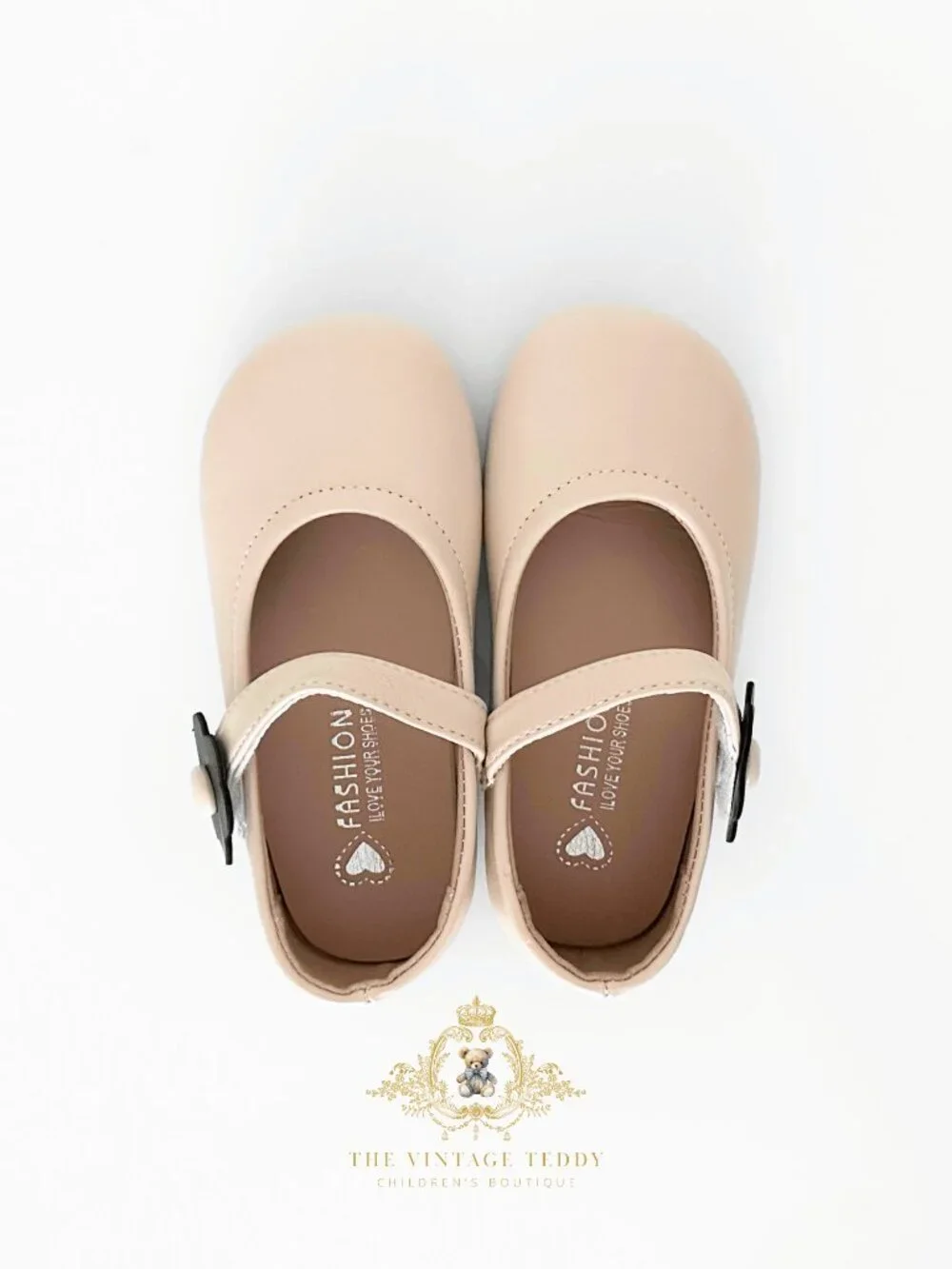 NWT Cute Children's Mary Jane Flats for Girls Kids Shoes Flower Cream Black 10